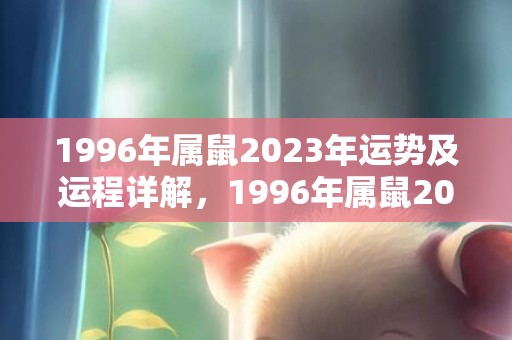 1996年属鼠2023年运势及运程详解，1996年属鼠2023年的运势