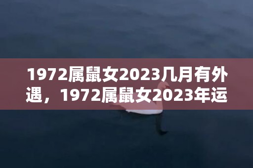 1972属鼠女2023几月有外遇，1972属鼠女2023年运势及运程