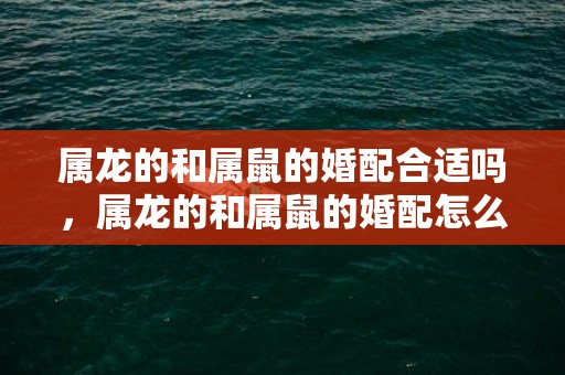 属龙的和属鼠的婚配合适吗，属龙的和属鼠的婚配怎么样