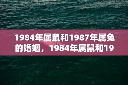 1984年属鼠和1987年属兔的婚姻，1984年属鼠和1980年属猴相配吗