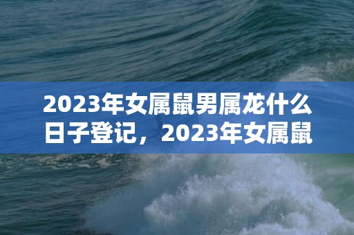 2023年女属鼠男属龙什么日子登记，2023年女属鼠人的全年运势