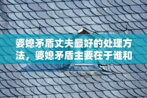 婆媳矛盾丈夫最好的处理方法，婆媳矛盾主要在于谁和谁相处？婆媳关系矛盾