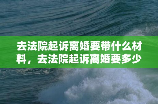 去法院起诉离婚要带什么材料，去法院起诉离婚要多少钱费用？离婚官司费用交纳办法