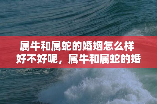 属牛和属蛇的婚姻怎么样 好不好呢，属牛和属蛇的婚姻怎么样