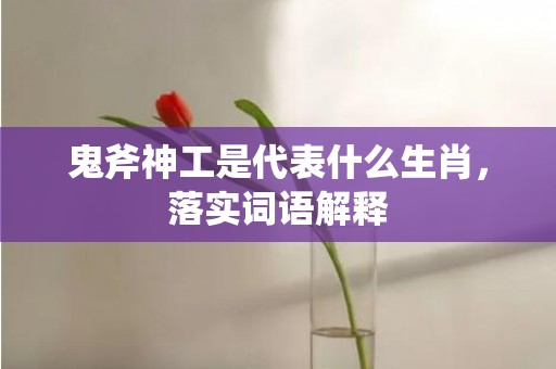 鬼斧神工是代表什么生肖，落实词语解释