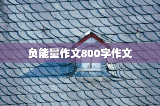 负能量作文800字作文