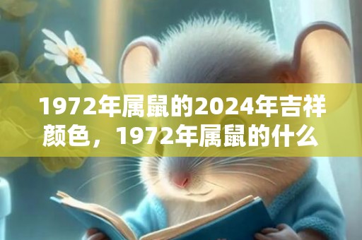 1972年属鼠的2024年吉祥颜色，1972年属鼠的什么星座