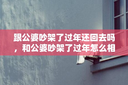 跟公婆吵架了过年还回去吗，和公婆吵架了过年怎么相处呢，跟公婆吵架还能一起住吗