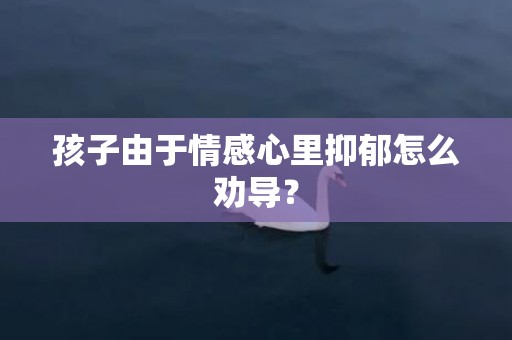 孩子由于情感心里抑郁怎么劝导？