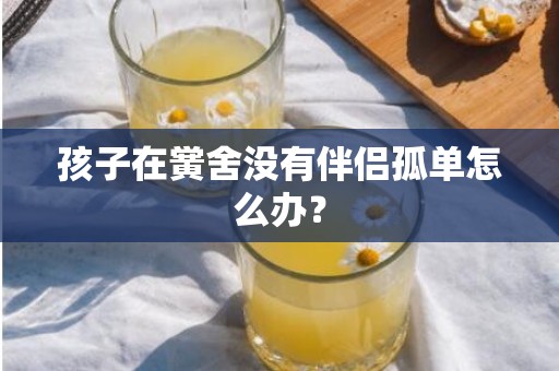 孩子在黉舍没有伴侣孤单怎么办？