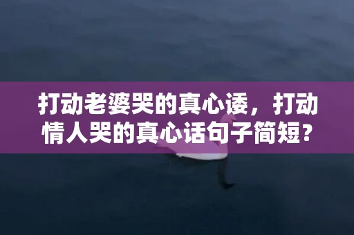 打动老婆哭的真心诿，打动情人哭的真心话句子简短？给老公的真心话简短