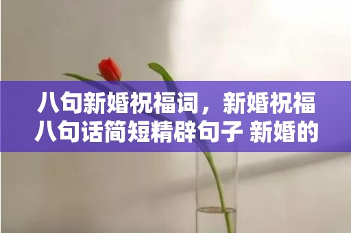 八句新婚祝福词，新婚祝福八句话简短精辟句子 新婚的祝福语洋气短句