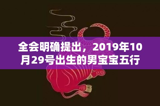 全会明确提出，2019年10月29号出生的男宝宝五行缺土取名注意事项