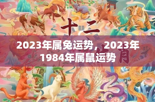 2023年属兔运势，2023年1984年属鼠运势