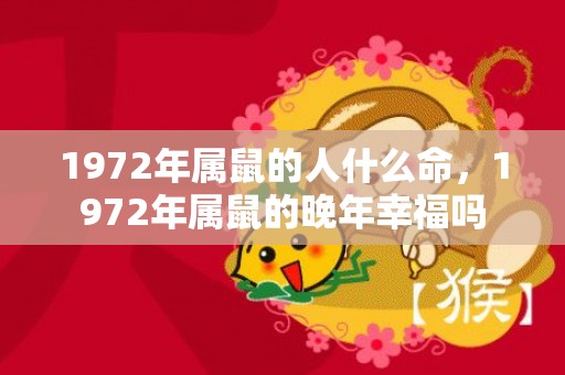 1972年属鼠的人什么命，1972年属鼠的晚年幸福吗