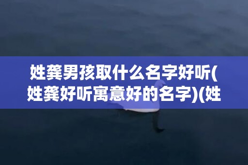 姓龚男孩取什么名字好听(姓龚好听寓意好的名字)(姓龚男孩取什么名字大气最好有龙字的)