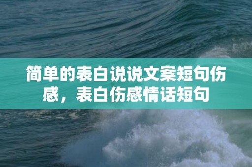 简单的表白说说文案短句伤感，表白伤感情话短句