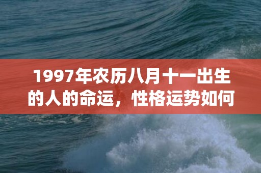 1997年农历八月十一出生的人的命运，性格运势如何(1997年农历八月十八是什么星座)