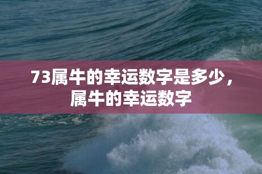 73属牛的幸运数字是多少，属牛的幸运数字