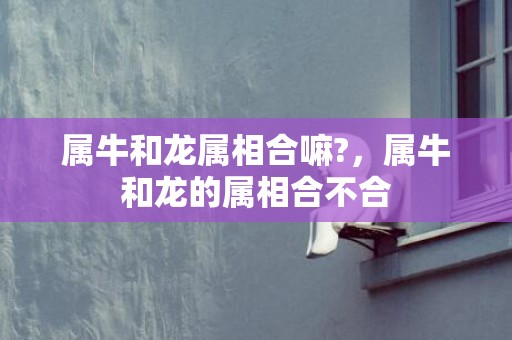 属牛和龙属相合嘛?，属牛和龙的属相合不合