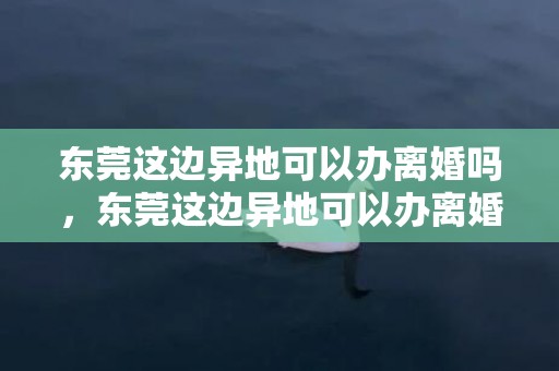 东莞这边异地可以办离婚吗，东莞这边异地可以办离婚吗要预约吗 东莞离婚需要什么资料