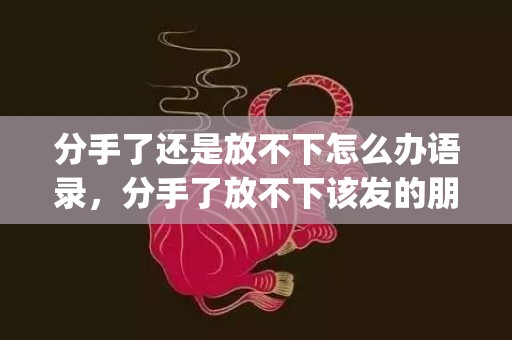 分手了还是放不下怎么办语录，分手了放不下该发的朋友圈怎么说话呢(分手想发朋友圈 发什么)