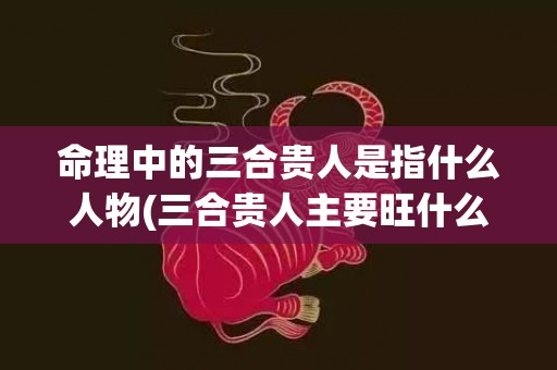 命理中的三合贵人是指什么人物(三合贵人主要旺什么)(命理中的三台贵人)