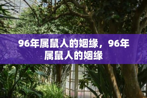 96年属鼠人的姻缘，96年属鼠人的姻缘