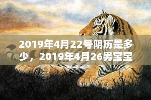 2019年4月22号阴历是多少，2019年4月26男宝宝五行缺火男孩取名字怎么好