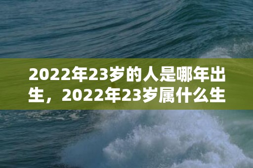 2022年23岁的人是哪年出生，2022年23岁属什么生肖