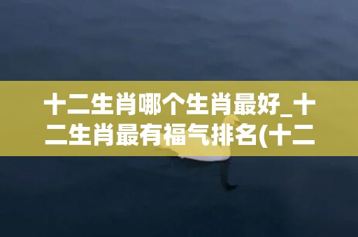 十二生肖哪个生肖最好_十二生肖最有福气排名(十二生肖哪个生肖不好)