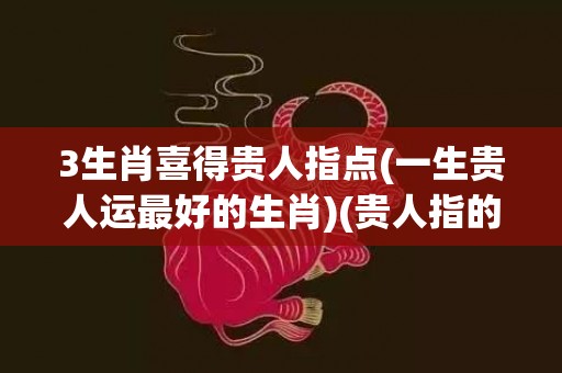 3生肖喜得贵人指点(一生贵人运最好的生肖)(贵人指的什么生肖)