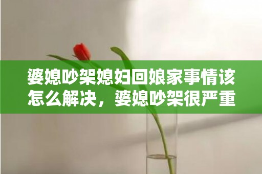 婆媳吵架媳妇回娘家事情该怎么解决，婆媳吵架很严重怎么办