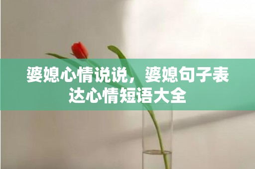 婆媳心情说说，婆媳句子表达心情短语大全