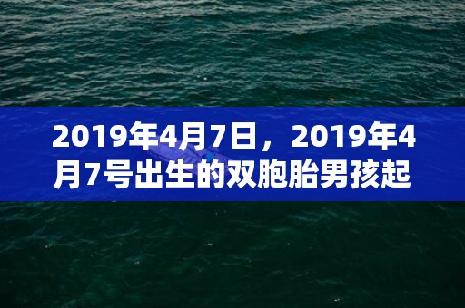 2019年4月7日，2019年4月7号出生的双胞胎男孩起什么名字比较好，五行属什么