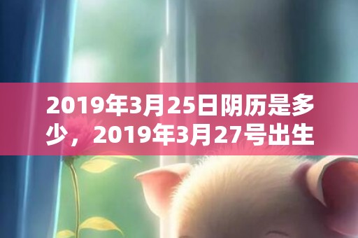 2019年3月25日阴历是多少，2019年3月27号出生的双胞胎男孩起什么名字比较好，五行属什么