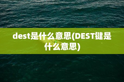 dest是什么意思(DEST键是什么意思)