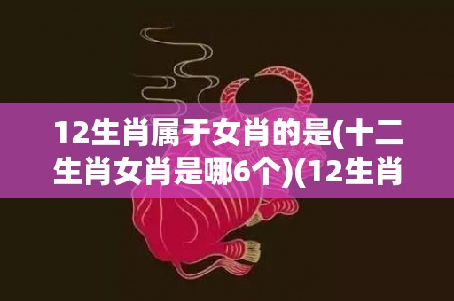 12生肖属于女肖的是(十二生肖女肖是哪6个)(12生肖哪些属于雨肖)