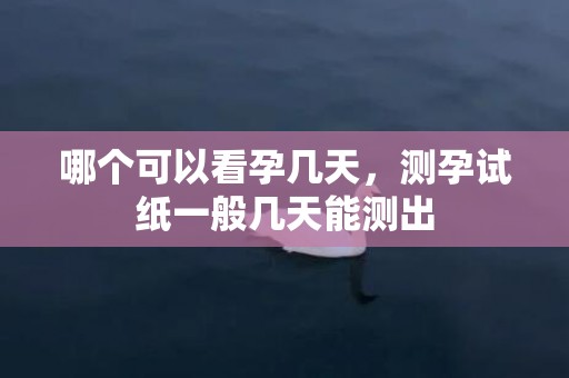 哪个可以看孕几天，测孕试纸一般几天能测出