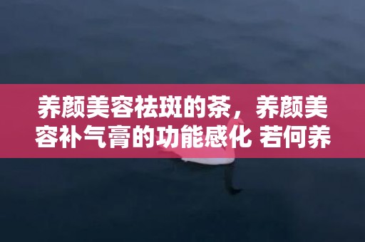 养颜美容祛斑的茶，养颜美容补气膏的功能感化 若何养颜美容准确方式