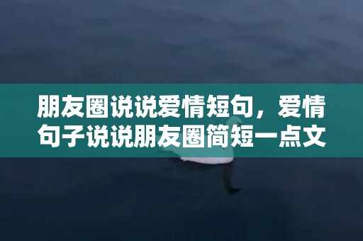 朋友圈说说爱情短句，爱情句子说说朋友圈简短一点文案