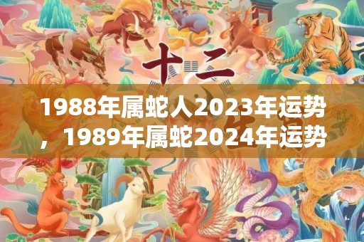 1988年属蛇人2023年运势，1989年属蛇2024年运势