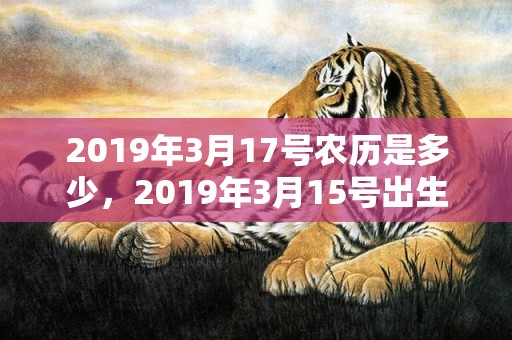 2019年3月17号农历是多少，2019年3月15号出生的男宝宝五行缺火要怎么起名字