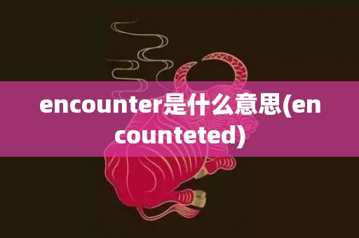 encounter是什么意思(encounteted)