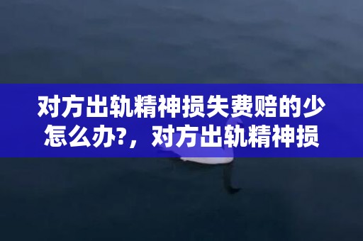 对方出轨精神损失费赔的少怎么办?，对方出轨精神损失费能拿多少