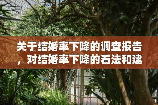 关于结婚率下降的调查报告，对结婚率下降的看法和建议怎么写？家长会意见和建议怎么写