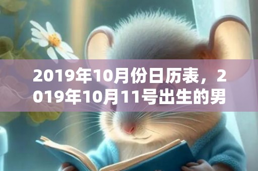 2019年10月份日历表，2019年10月11号出生的男孩怎么起名字，五行属什么