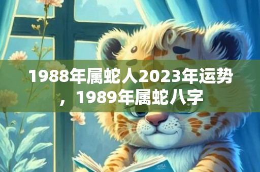 1988年属蛇人2023年运势，1989年属蛇八字