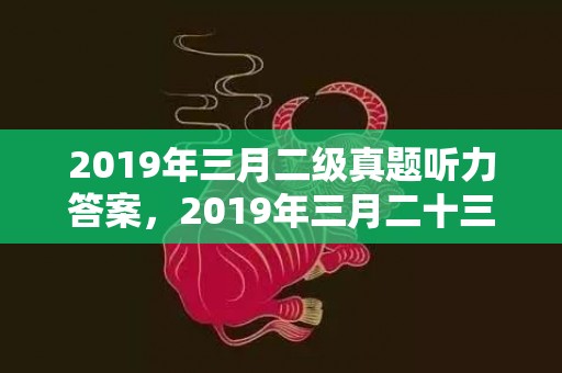 2019年三月二级真题听力答案，2019年三月二十三出生的双胞胎男孩如何起名字，五行属什么