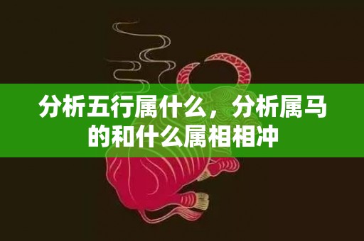 分析五行属什么，分析属马的和什么属相相冲